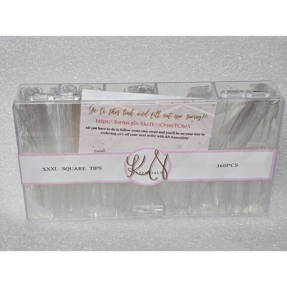 XXXL Square Nail Tips 360 PCS By Ex Essentials - Picture 1 of 2
